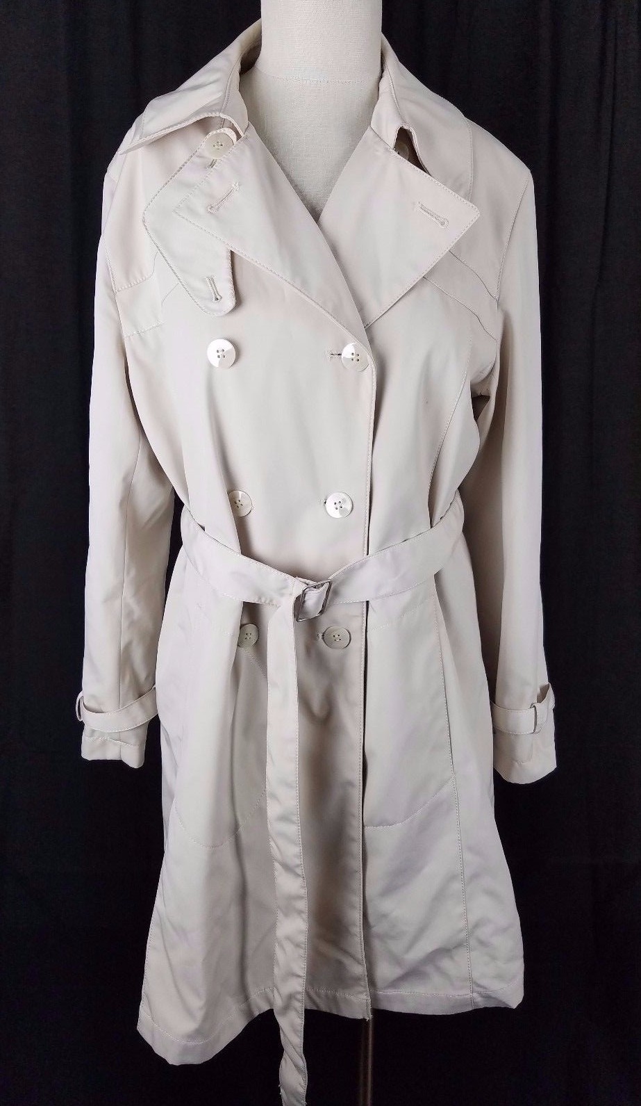 Fitz-Wright Petite Double Breasted Belted Tie All… - image 1