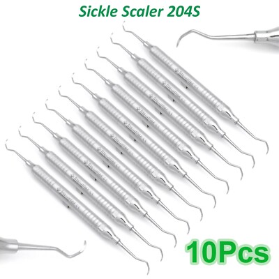 Sickle Scaler 204S Dental Hand Instruments Pro Periodontal Hygiene Pick Tool New