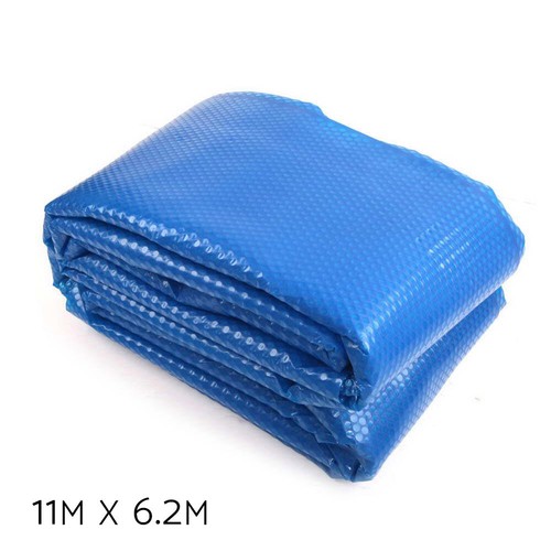 Aquabuddy Pool Cover 400 Micron Bubble Heat Solar Blanket Blue Silver 11x6.2m - Picture 2 of 7