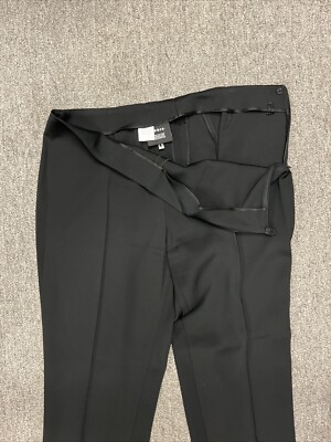 Pantalon Habillé En Laine Noire AKRIS - Zippé Latéral - Taille US 4 (Bergdorf Goodman) - Occasion Très Bon état