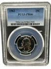 1962 Proof Silver 25c Washington Quarter PCGS PR66