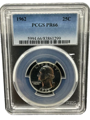 1962 Proof Silver 25c Washington Quarter PCGS PR66
