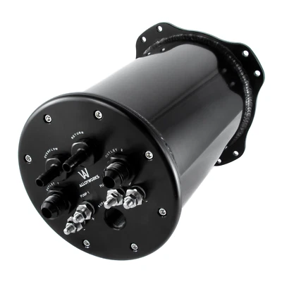 FUEL SURGE TANK FITS SINGLE FOR 2.6L DUAL 39-40MM PUMPS 8AN PORTS 2.8L UPGRADED. - Image 1 of 4