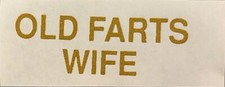 Original Vintage Old Farts Wife Mini Iron On Transfer