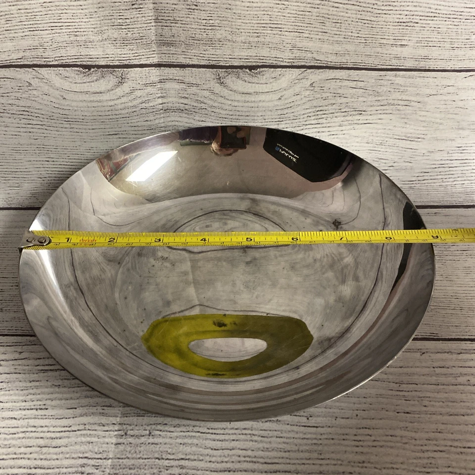 "Cuenco de placa vintage Reed & Barton plateado # 195 redondo sólido 1945 raro 9""!!! Foto 3 de 4