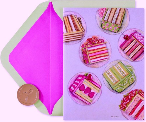 Papyrus Bella Pilar Jeweled Cake Slices Happy Birthday Greeting Card - 第 4/4 張圖片