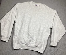 Vtg BVD Sweatshirt Mens XXL Gray Cotton/Poly Pullover Made In USA Blank 90's