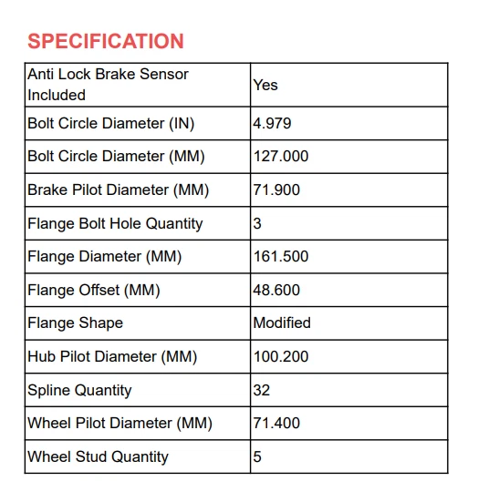 Conjunto de buje de cojinete de 2 ruedas para Jeep Wrangler JK TX 2007 2008 2009-2016 Foto 3 de 4