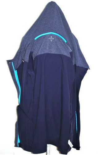 Athleta Womens Jacket Size XS Purple Hooded Asymmetrical Full Zip - Picture 11 of 12