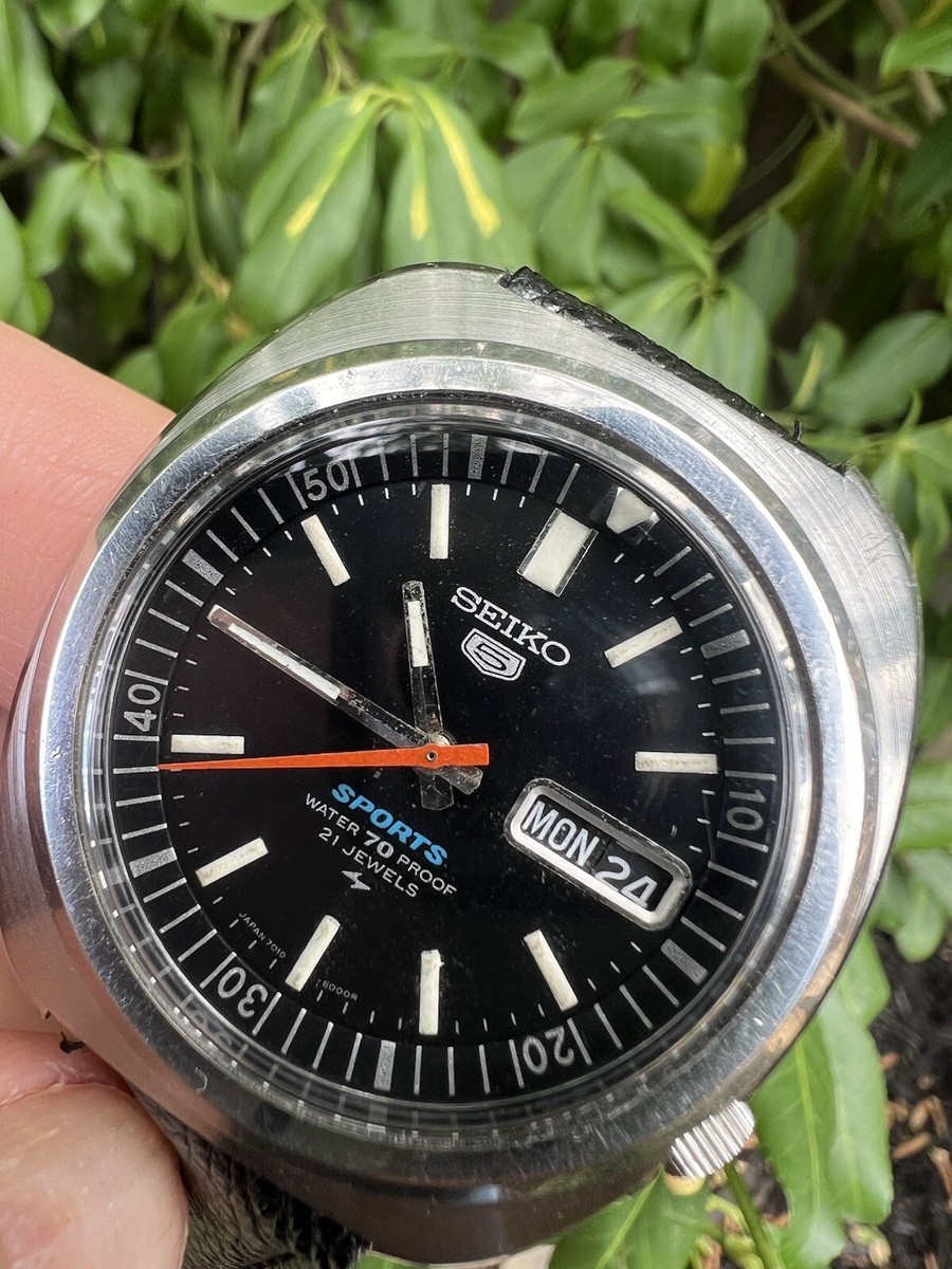 Seiko 5 SPORTS Diver Vintage Automatic 7019-6000 BLACK Original 