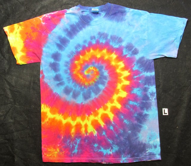 ZIGZAG SPIRAL TIE DYE TSHIRT SIZE LARGE eBay