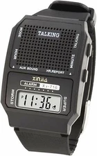 HUMAN VOICE clear English Spanish Russian TALKING ALARM WATCH for Blind Elderly