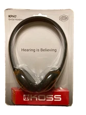 NEW Koss KPH7 OldSchool On-Ear Black Headphones with(3.5) Jack
