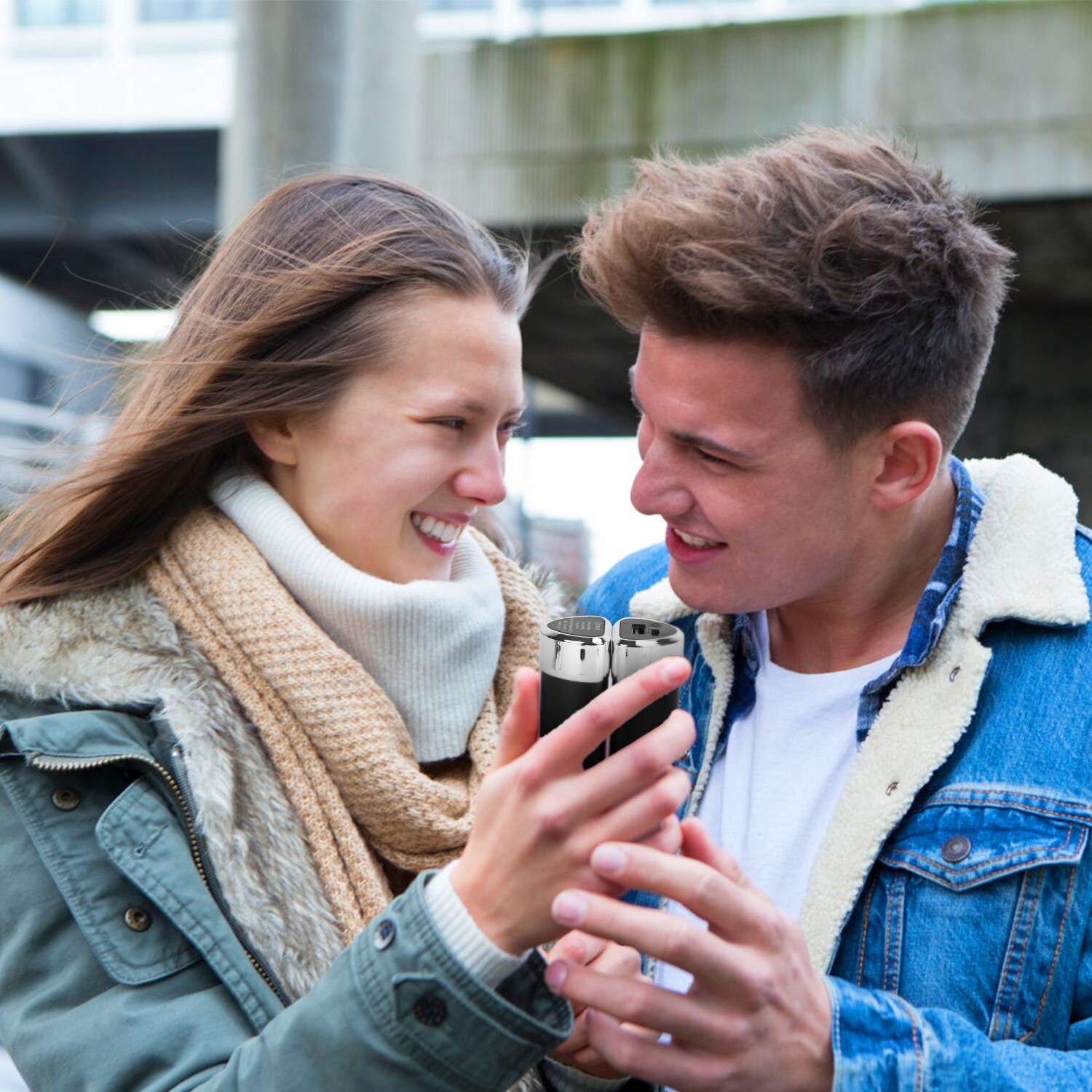 2PACK Magnetic Hand Warmer 10000mah Rechargeable Power Bank Portable Heater