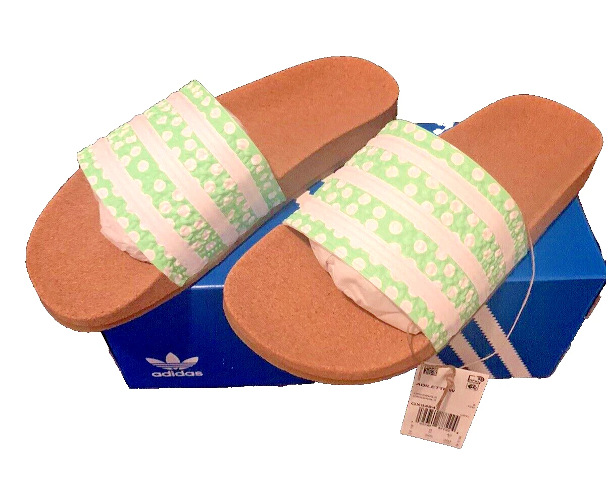 Adidas originals cork adilette slider sandals in pink new arrivals