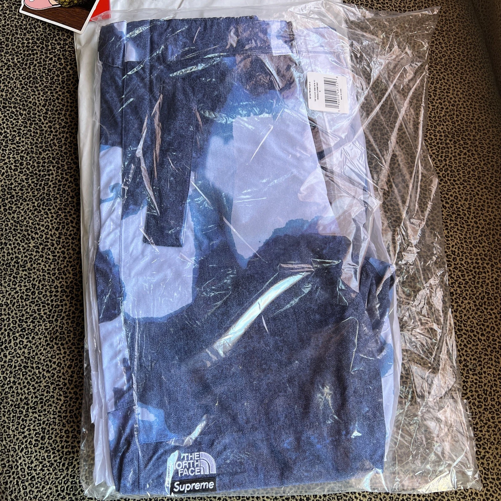 Veste polaire en denim blanchi Supreme x The North Face taille moyenne