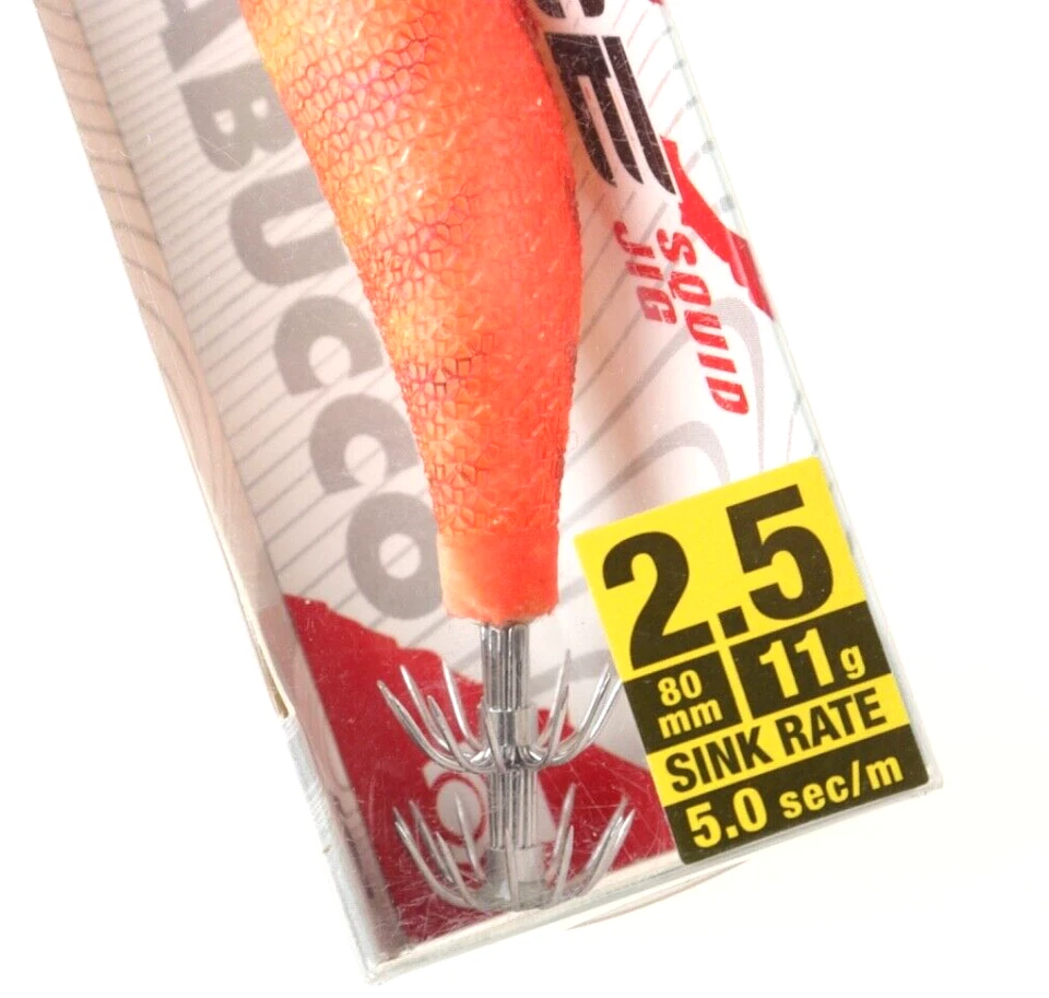 TRABUCCO Totanara Squid Jig - 2.5 - 80 mm - 11 gr SINK RATE Cloth Body BRO AZ158 - Bild 2 von 4