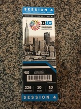 2018 BIG TEN TOURNAMENT TICKET STUB SESSION 4 BASKETBALL MICHIGAN MSU WISC
