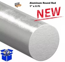 Aluminum Bar Round Rod 1" x 6 Feet Solid Stock Alloy 6061 Unpolished Finish NEW