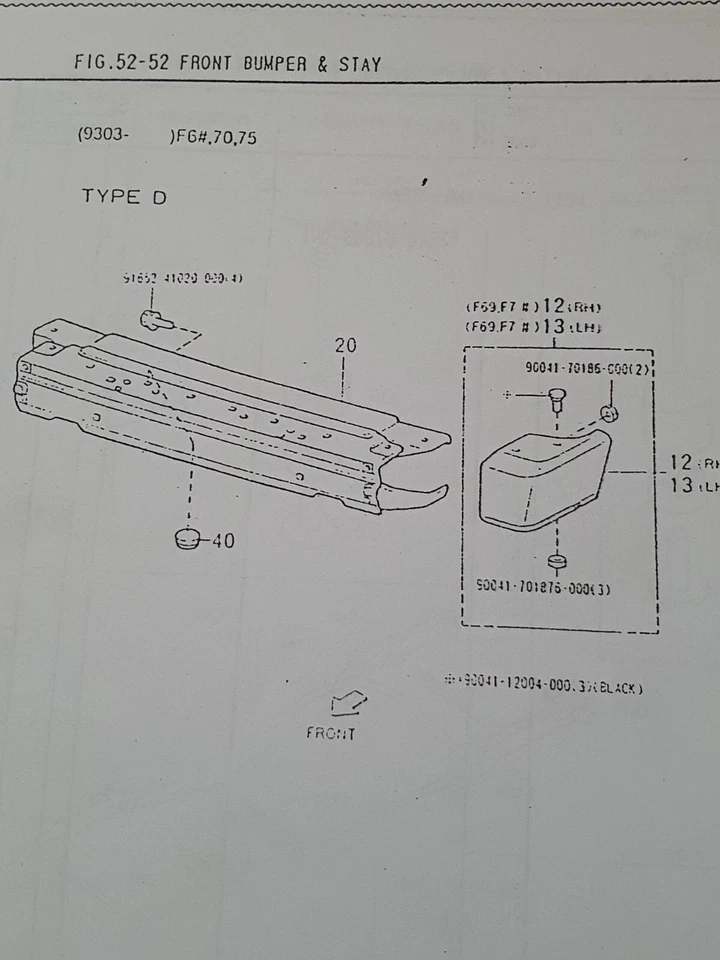 DAIHATSU TAFT ROCKY FOURTRAK FRONT BUMPER EXTENSION SUB-ASSY SET Foto 2 de 4