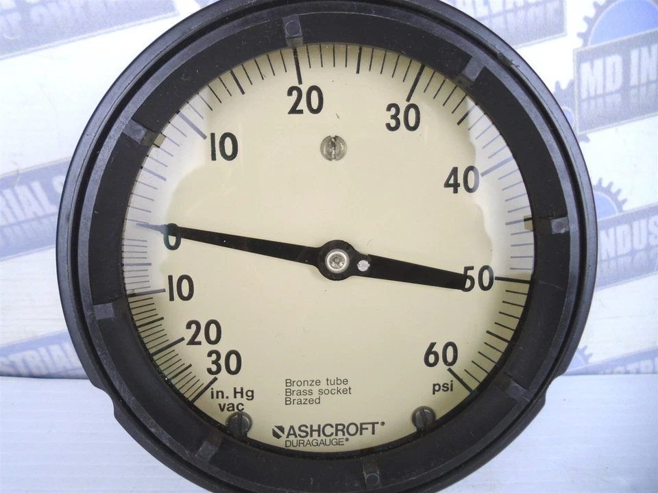 ASHCROFT - 45-1279-ASL-02L (30IMV-60 psi) - 4.5" - 30 in VAC hG to 60 psi- (NEW) - Image 2 of 4