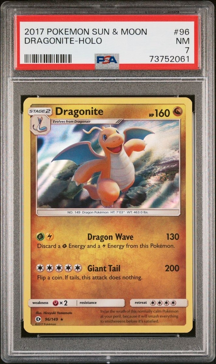 カイリュー Dragonite-Holo PSA7 1999 Pokemon Fossil Dragonite #4 Holo Rare PSA 7 NEAR MINT