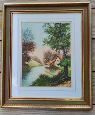 Vintage 1930's Paris Framed French Etching Society  La Naire by Pierre.