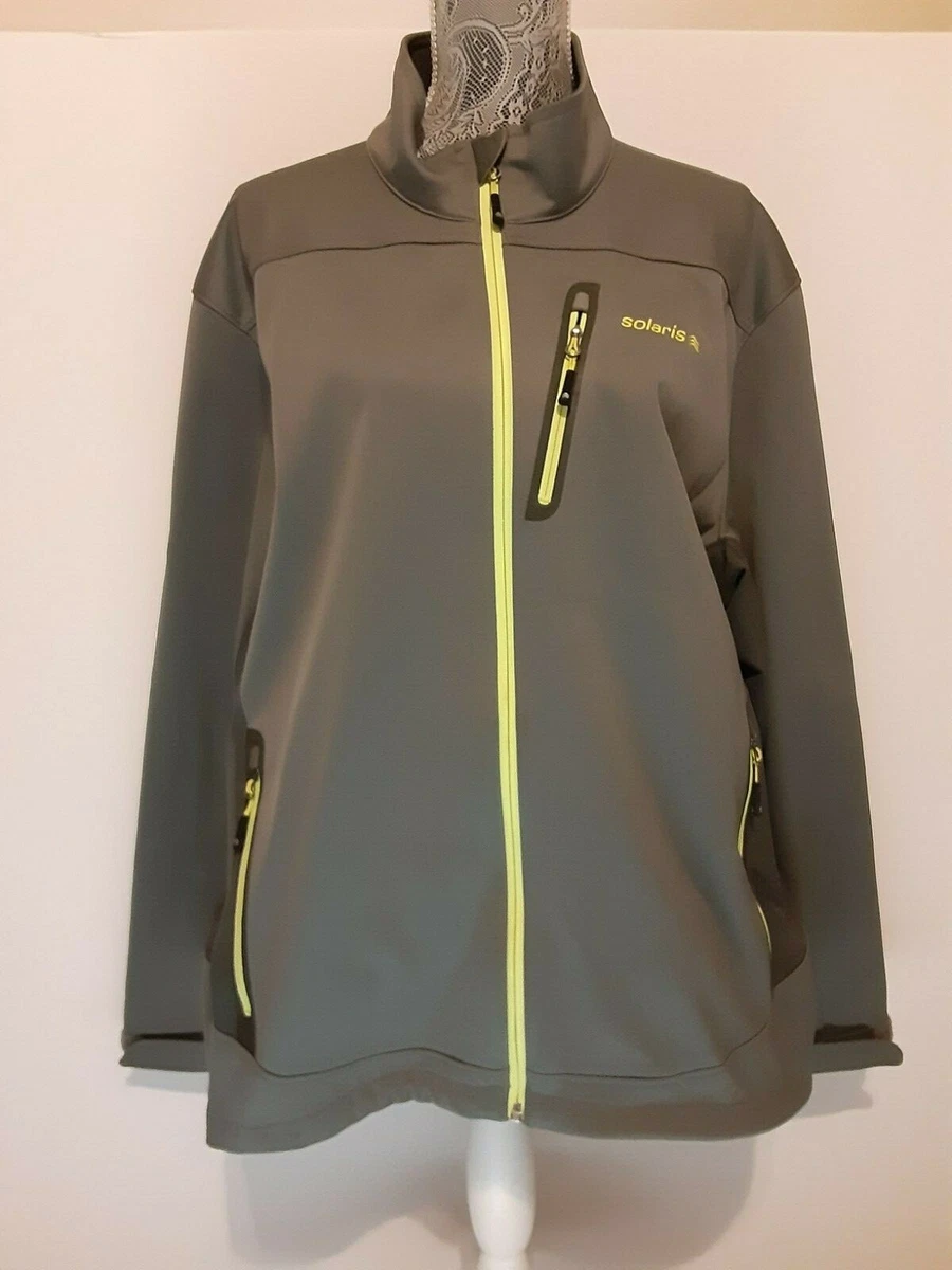 Men's Solaris Softshell Jacket XL Gray Full Zip Athletic Water Resistant |  eBay