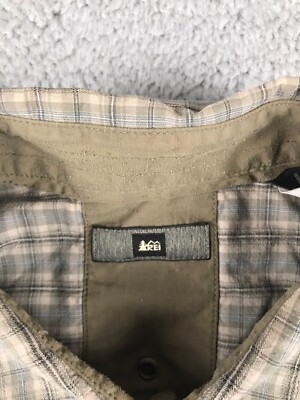 Chemise REI Homme Taille S – Plaid Coton Bio – Respirante Pour Randonnée Et Travail