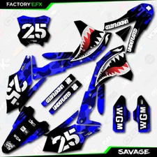 Blue Savage Camo Graphics Kit fits 17-20 Kawasaki KXF250 KXF 250 Plate Decals
