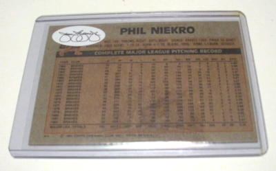 PHIL NIEKRO ATLANTA BRAVES HOF 1997 JSA/COA/STAMP SIGNED CARD | eBay