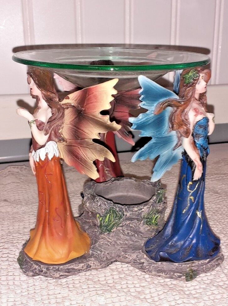 Mystical Fairy Resin Tea Light Oil Burner for Home Decor  -image