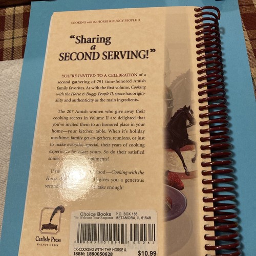Cooking With the Horse & Buggy People cookbook Amish recipes 2002 3rd printing - Picture 2 of 10