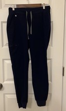FIGS Women  s Zamora Jogger Scrub Pants Navy Small Drawstring Waist W18SW2005