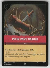 Peter Pan's Dagger Cold Foil Common Rise of the Floodborn 135/204 Lorcana NM