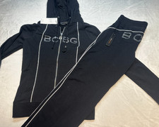 Women's BCBG Small MAXAZRIA Black Yoga Leisure Fitness Tracksuit Sweatsuit NWT