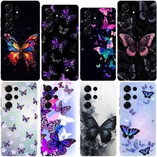Flexible Butterfly Gel For Samsung Galaxy S25 Ultra S24 S26 A16 Phone Case Cover
