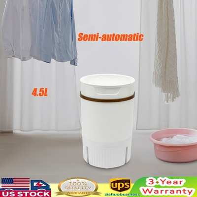 #ad Portable Mini Washing Machine Washer with Drainage Basket Multi Functional White $68.45