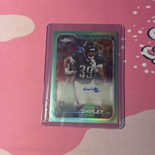 Will Shipley 2024 Topps Chrome Auto Aqua SP 159/199 RC #RA-WSH Eagles