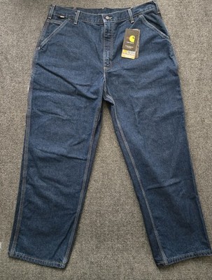 Carhartt FRB13-DNM Jeans Mens 38x32 FR Flame Resistant CAT 2 Denim Workwear NWT