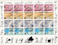 Liechtenstein 1995 Znaczki z pozdrowieniami miniaturowy arkusz ze znaczkami pocztowymi pierwszego dnia obiegu