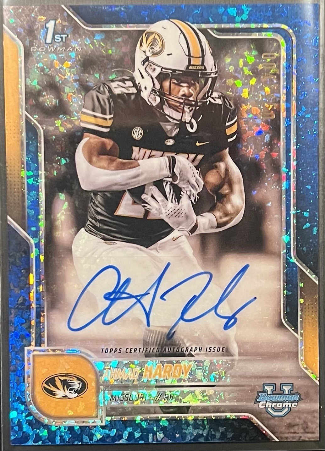 2025 Bowman University Chrome - Autographs Ahmad Hardy #BCA-AHA Auto Blue /150