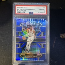 2023-24 Panini Select Victor Wembanyama #87 Blue Prizm Rookie PSA 10 Spurs