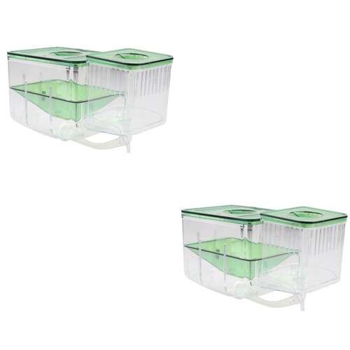 Set of 2 Baby Betta Breeding Fish Specimen Container Isolation Box ...