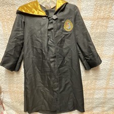 The Wizarding World of Harry Potter Child Cloak Robe Size Medium 7/8 Black Gold
