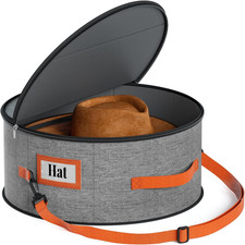 Cowboy Hat Box for Travel, Hat Storage Box with PP Boards