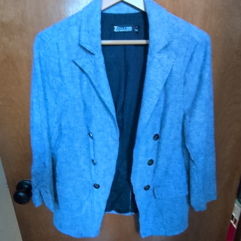 Avenue Women’s Blue Lined Button Blazer Suit Jacket Plus Size 20 Workwear