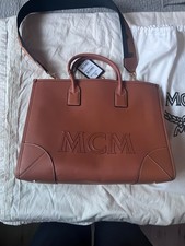 MCM Toni Tote Medium Brown Leather New With Tages
