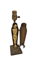 RARE SIGNED LOUIS V. ARONSON EGYPTIAN REVIVAL EROTIC MUMMY LAMP - CIRCA 1923