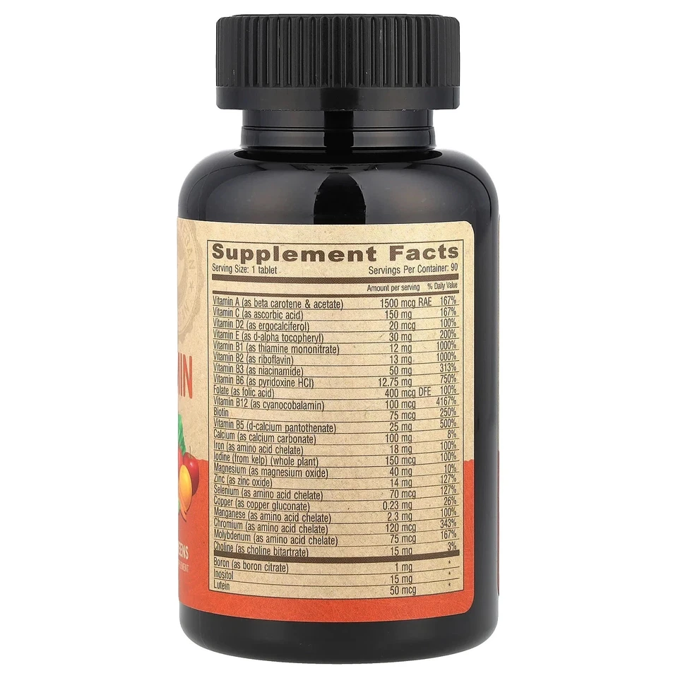 Deva Nutrition Vegan Multivitamin & Mineral – One Daily 90 Tabs Each (Pack of 3) - Image 3 of 3